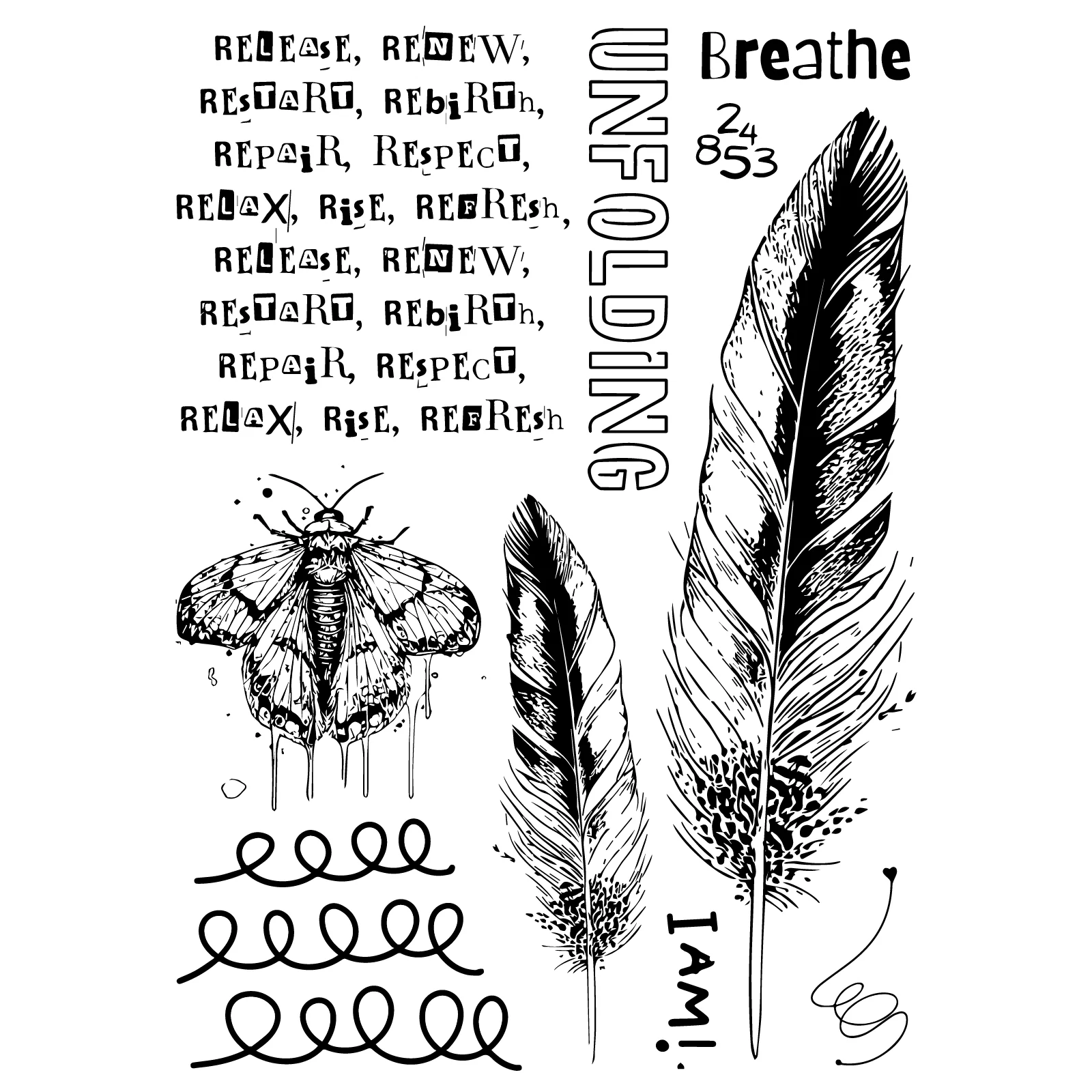 Sizzix Studio Stamps Set 10PK w/3PK Stencils - The Rs Have It by Cat Kerr - Image 5