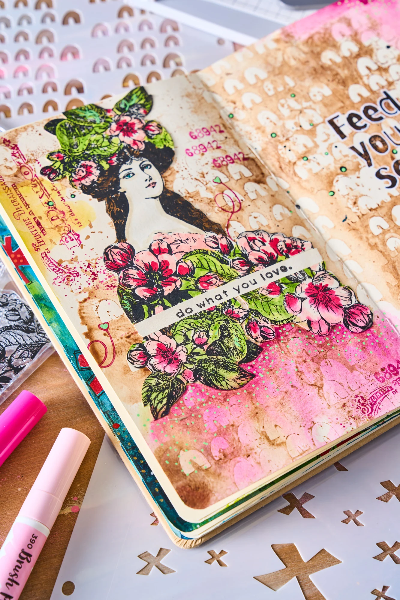 Sizzix Studio Stamps Set 11PK /3PK Stencils - Feed your Soul by Cat Kerr - Image 10