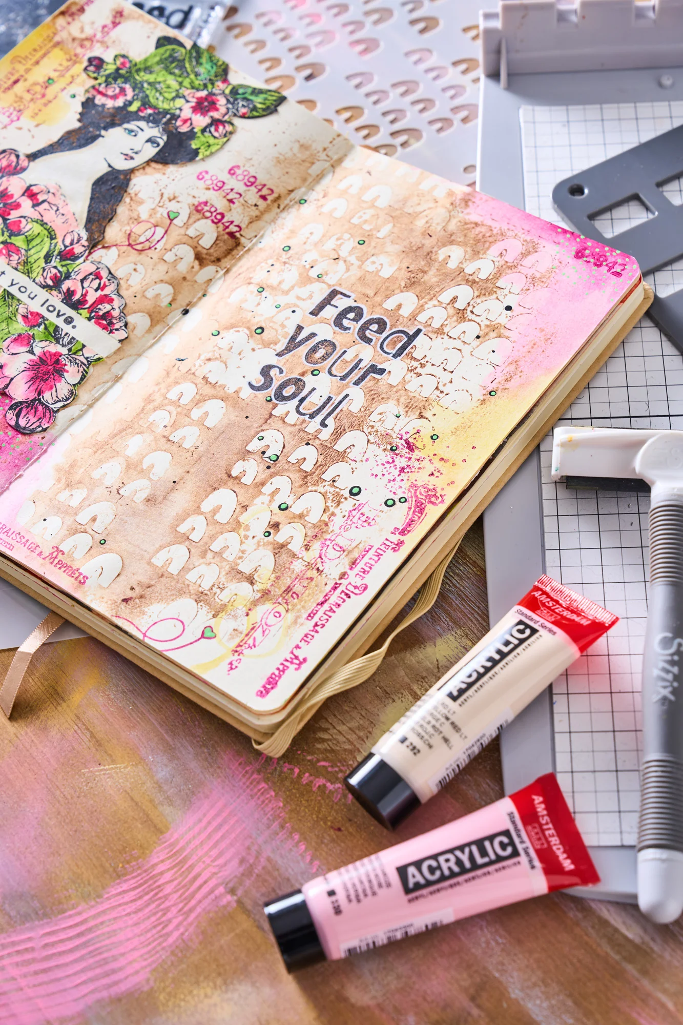 Sizzix Studio Stamps Set 11PK /3PK Stencils - Feed your Soul by Cat Kerr - Image 11