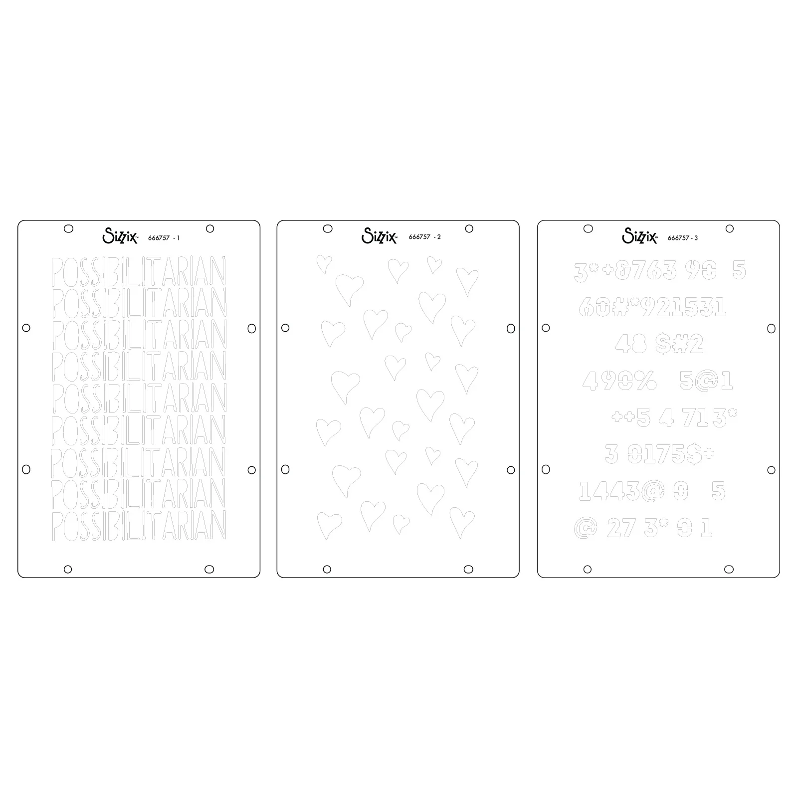 Sizzix Studio Stamps Set 13PK / 3PK Stencils - Possibilitarian by Cat Kerr - Image 6