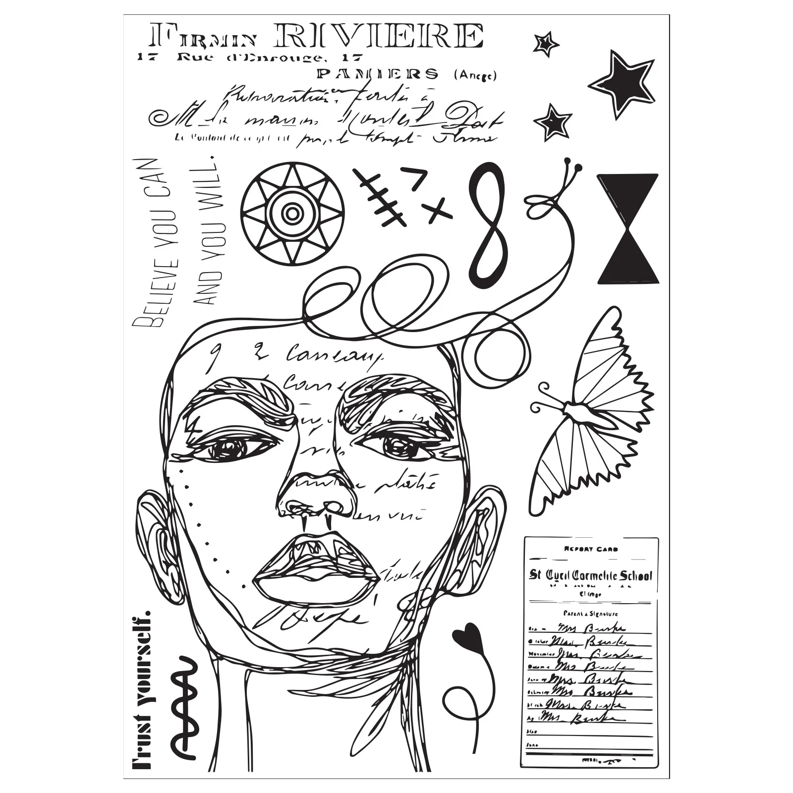 Sizzix Studio Stamps Set 13PK / 3PK Stencils - Possibilitarian by Cat Kerr - Image 7