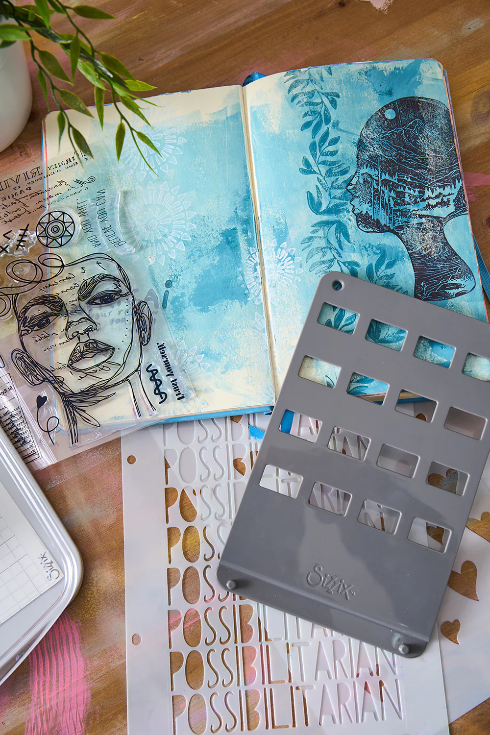 Sizzix Studio Stamps Set 13PK / 3PK Stencils - Possibilitarian by Cat Kerr - Image 8