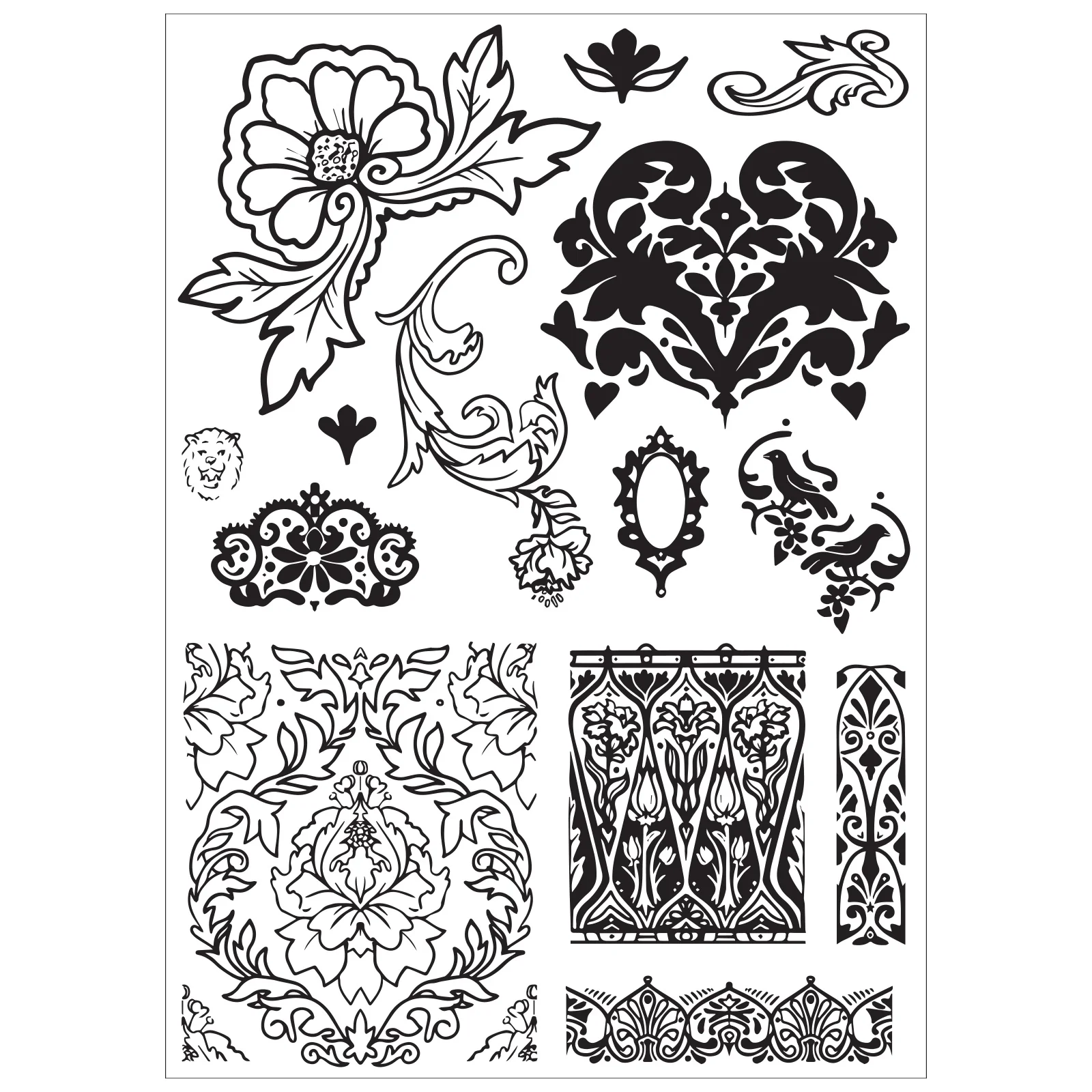 Sizzix Studio Stamps Set 14PK / 3PK Stencils - Ornate by Vic Hollins - Image 7