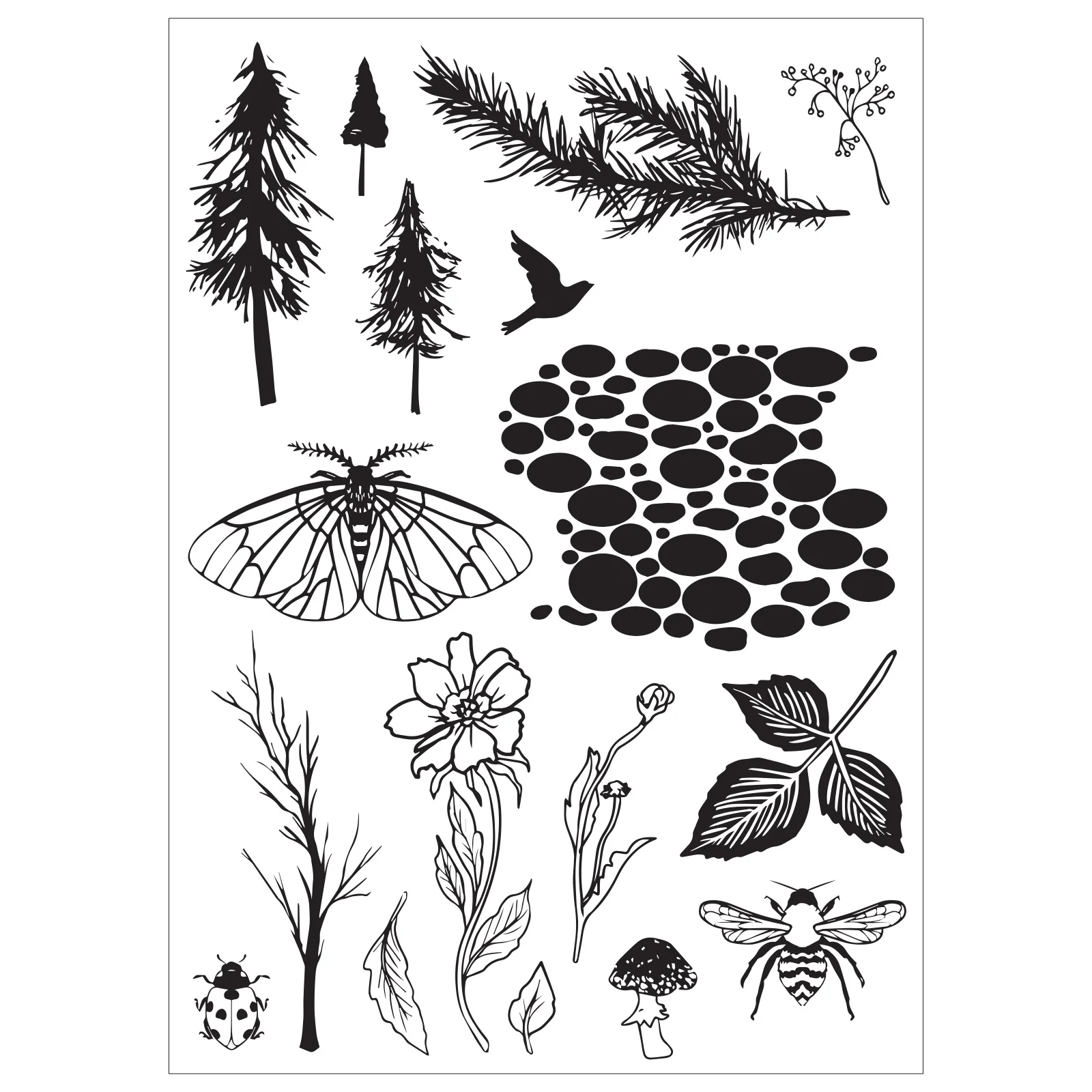 Sizzix Studio Stamps Set 17PK / 3PK Stencils - Nature by Vic Hollins - Image 7