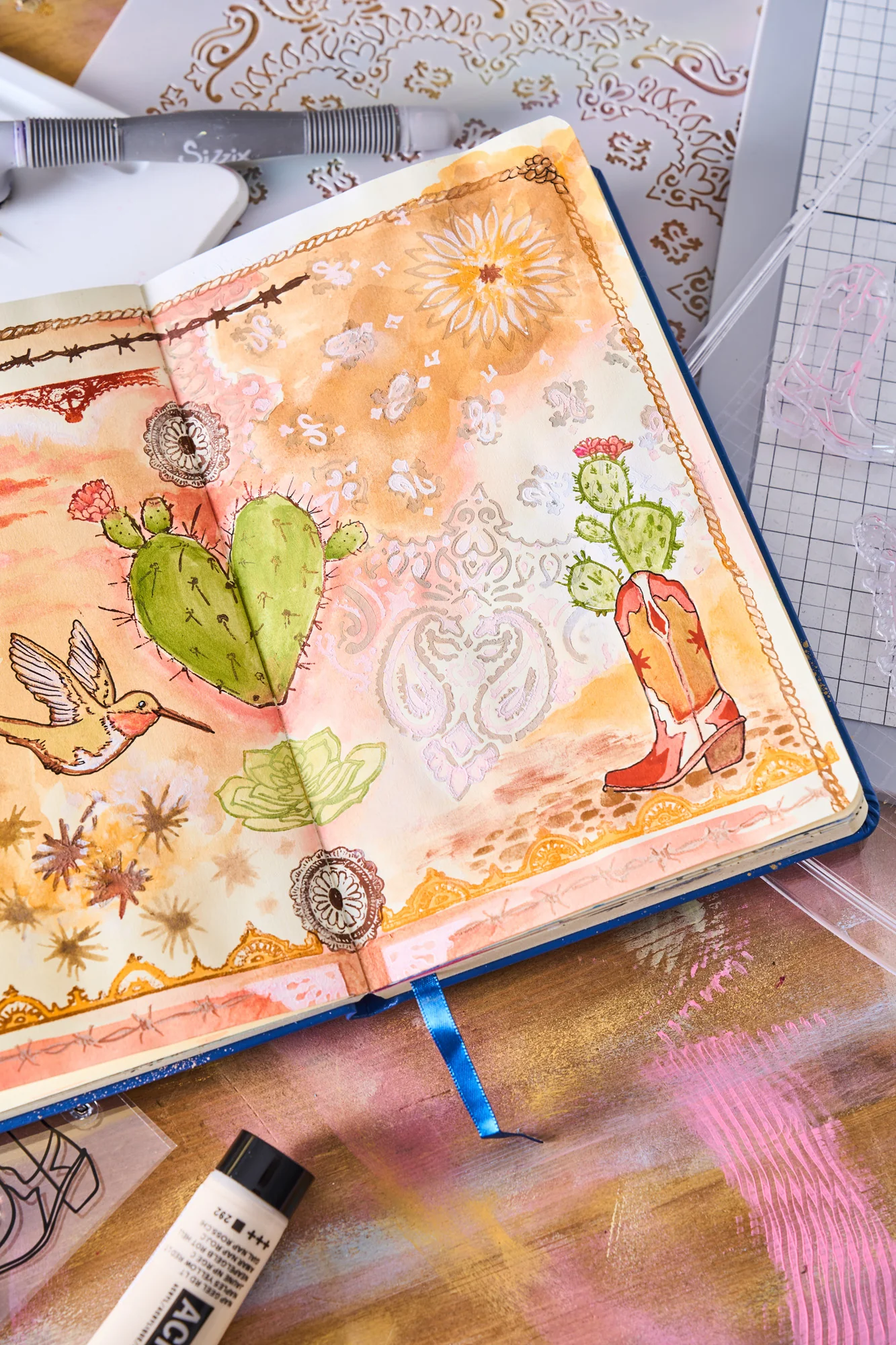 Sizzix Studio Stamps Set 22PK w/3 PK Stencils - Western by Vic Hollins - Image 8