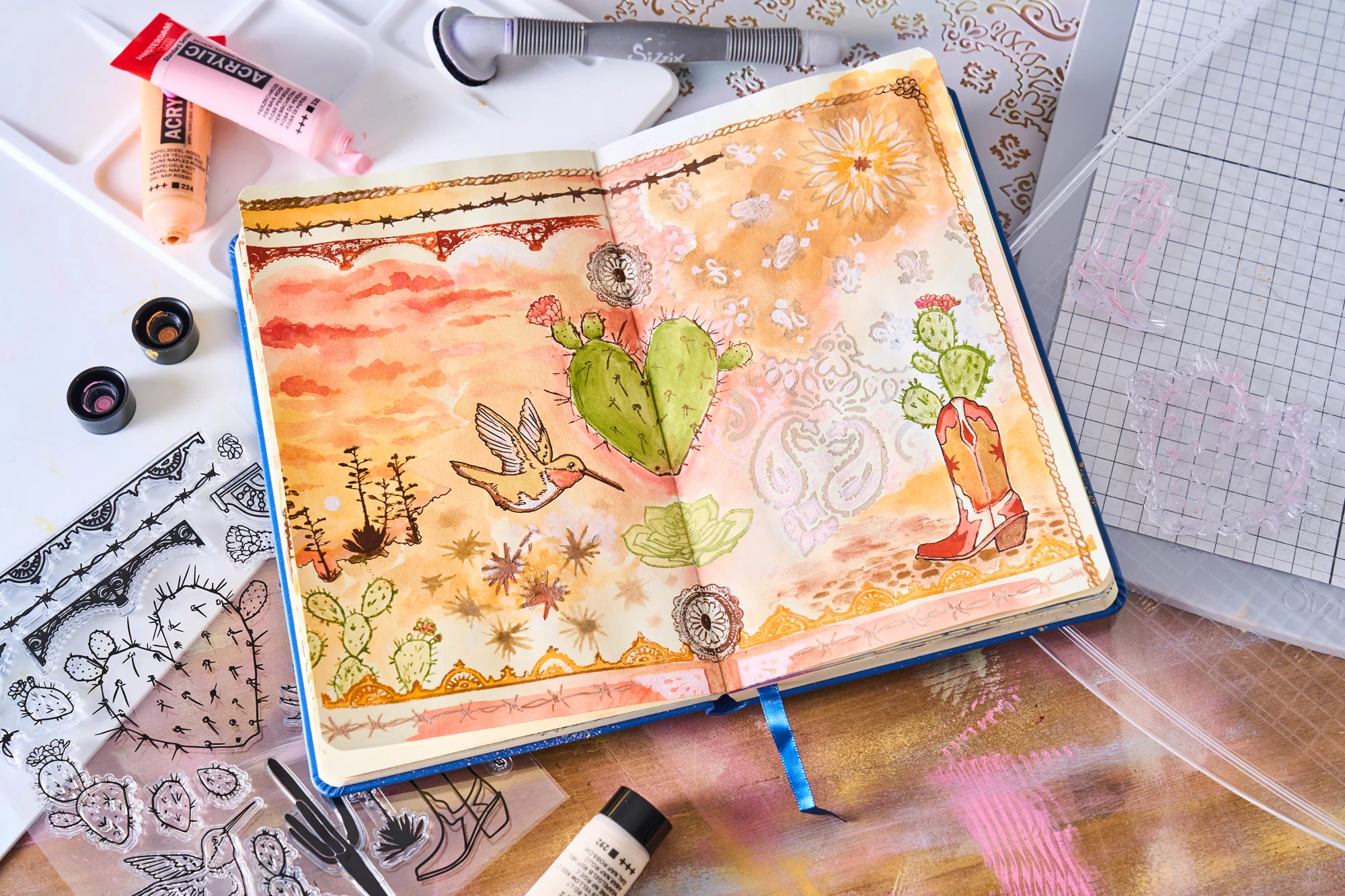 Sizzix Studio Stamps Set 22PK w/3 PK Stencils - Western by Vic Hollins - Image 9