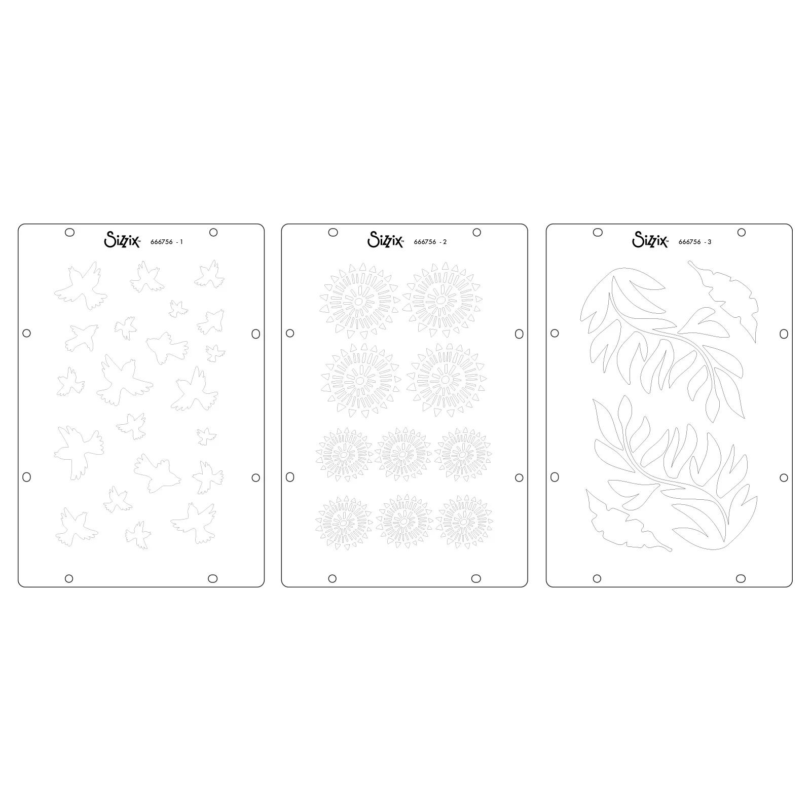 Sizzix Studio Stamps Set 5PK / 3PK Stencils - Ikigai by Cat Kerr - Image 4