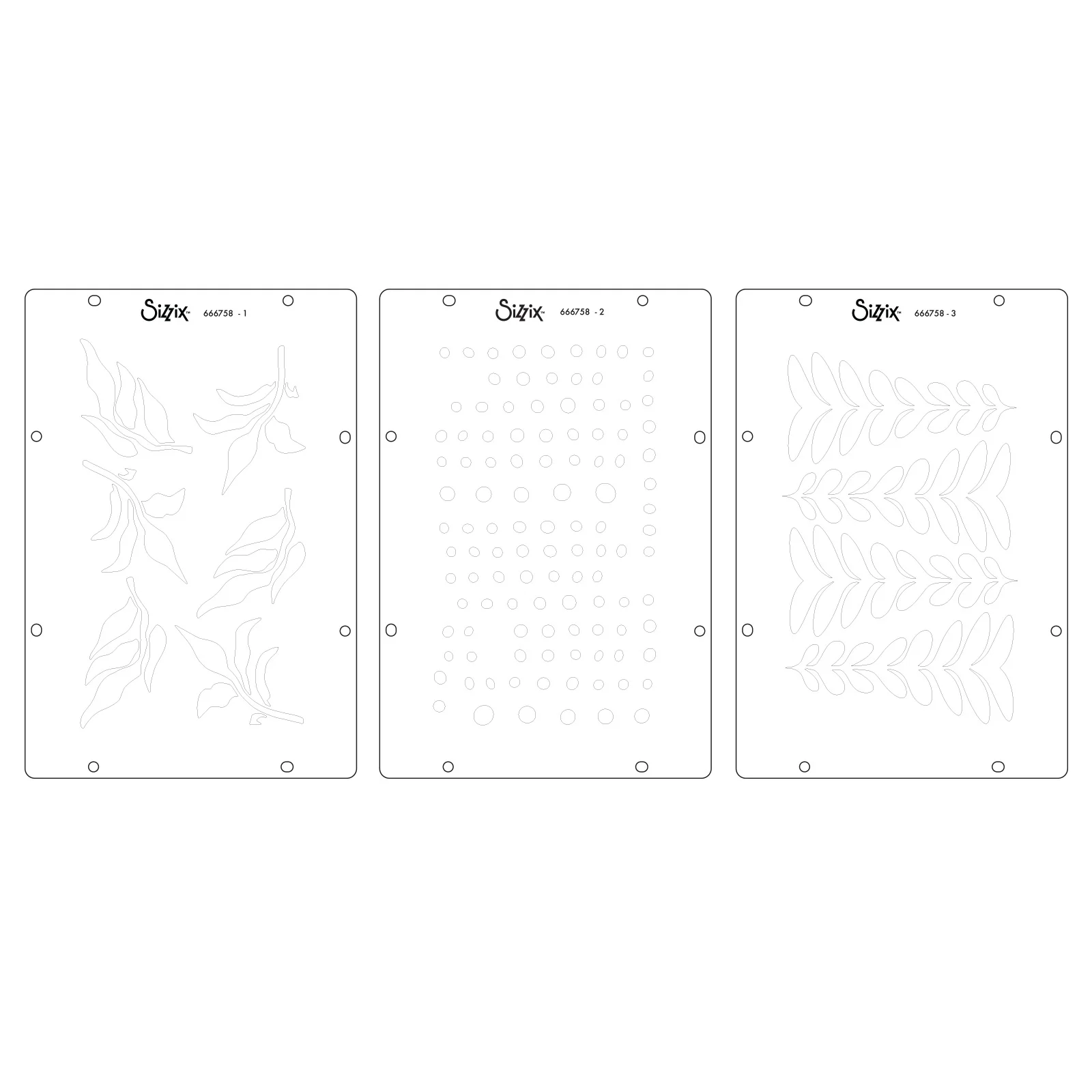Sizzix Studio Stamps Set 6PK / 3PK Stencils - The Visiter by Cat Kerr - Image 6