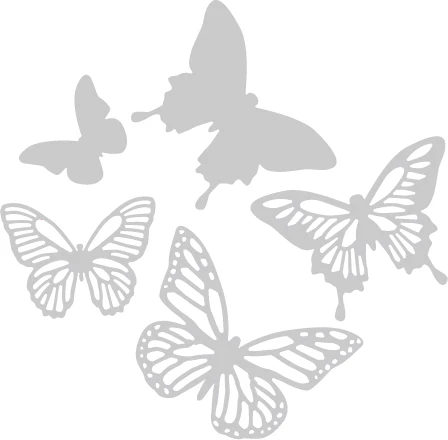 Sizzix Thinlits Die Set 5PK Butterflies - Image 3